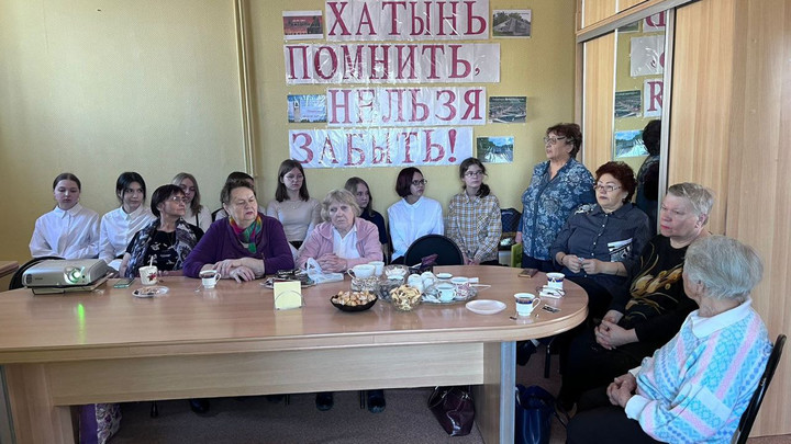 6 апреля активисты школьного музея участвовали в памятном вечере, посвященный 80-летию со дня Хатынской трагедии