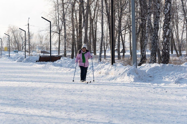 Лыжная трасса длиной в 1 километр появилась в обновленном парке 